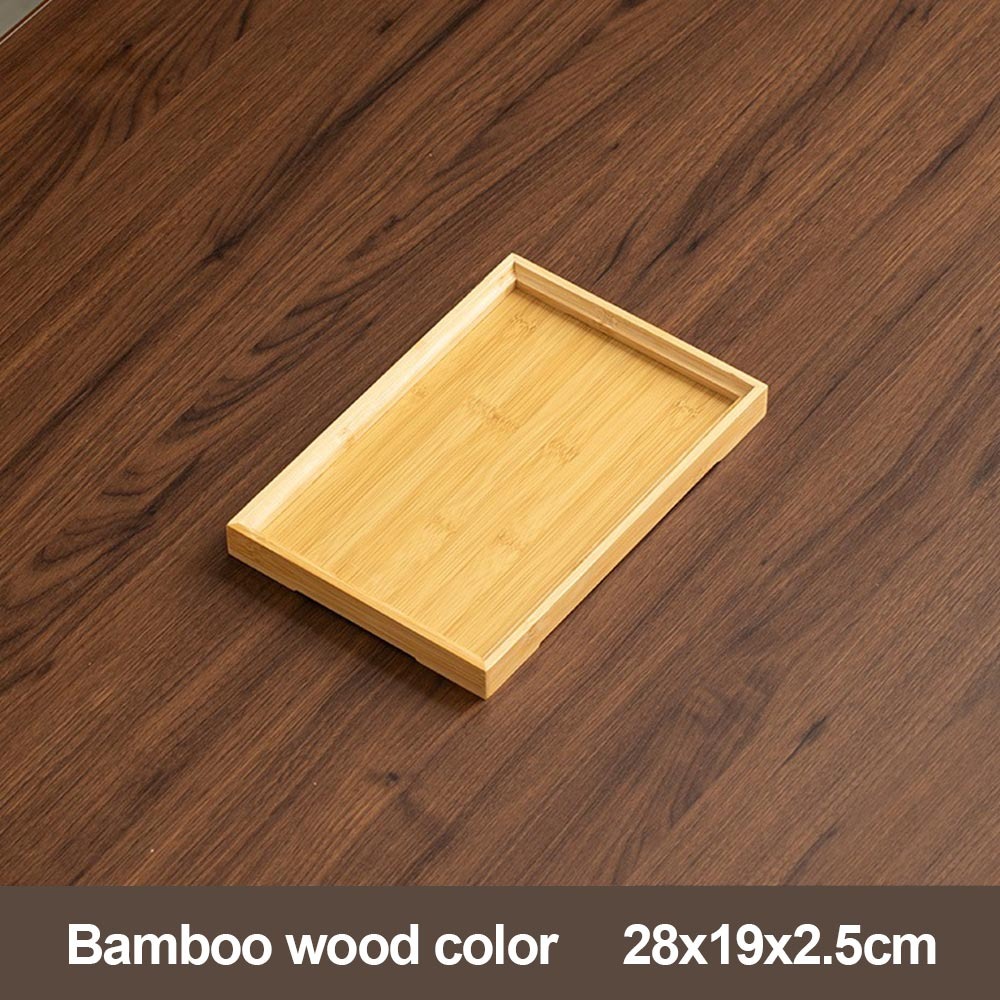Decorate Tray Natural Bamboo B - Wooden Serving Tray 评论和价格