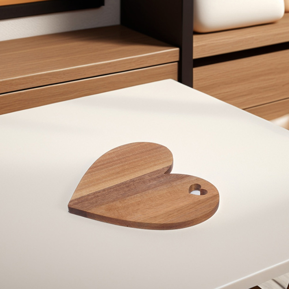 2Pcs Heart Shape Wooden Cuttin - Wooden Serving Tray 评论和价格